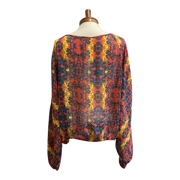 Vera Wang Blouse, Sz XL, autumn colors - Picture 2 of 6